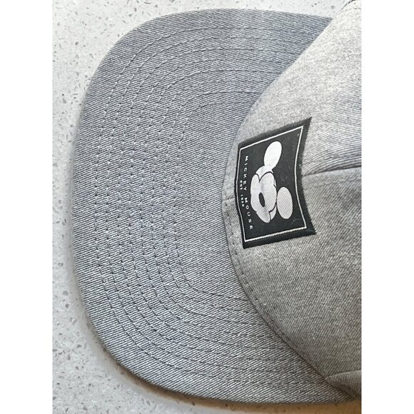 Disney Neff Mickey Mouse Snapback Hat One Size Gray Cotton Adjustable One Size - Picture 2 of 11